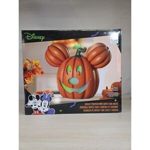 Disney Mickey Pumpkin Light Up & Musical Jack O Lantern Halloween Decoration NEW